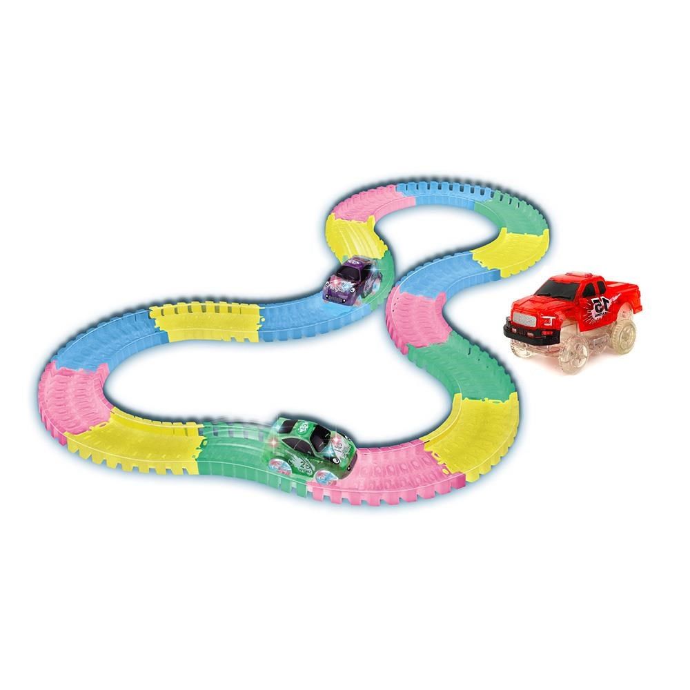  LED夜光百變軌道車 倫敦鐵橋 (車子1台 軌道165pcs) 顏色隨機