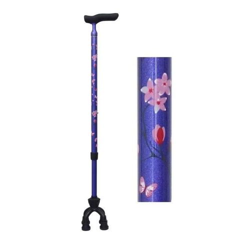 SHIMA 【鋁合金 / 可動式四點杖】櫻花紫_F型