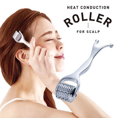 【南紡購物中心】 【日本Alphax】ROLLER熱傳導紓壓滾輪按摩器 一入 滾輪按摩 頭皮按摩 臉部按摩