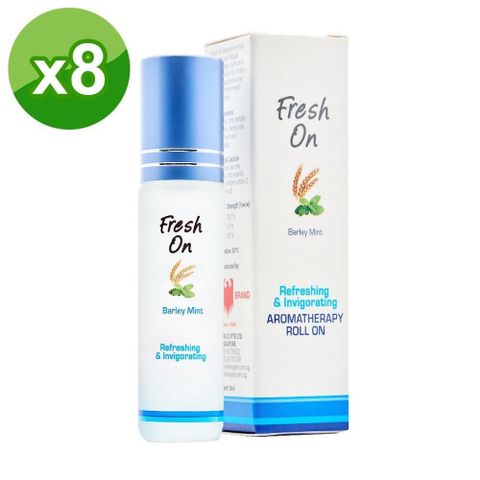 鷹標-提神甦醒滾珠瓶-大麥薄荷(8mlX8)