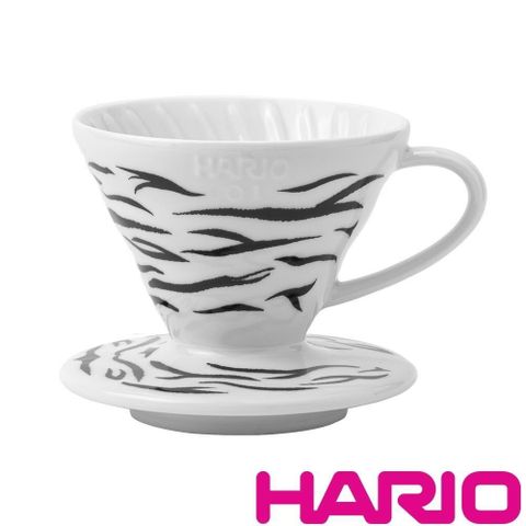 HARIO 【南紡購物中心】 V60虎紋濾杯-白/VDC-01-W-EX