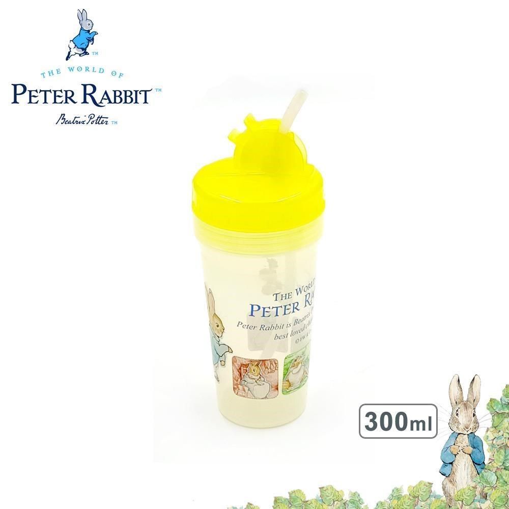 PETER RABBIT 比得兔 【南紡購物中心】 【Croissant科羅沙】  PE閃亮兔吸管水杯 300ml-黃