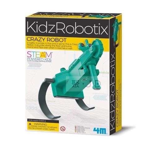 Kiddy Kiddo 【南紡購物中心】 【4M創意玩具】科學探索系列-蹦跳機器人 Crazy Robot 03393