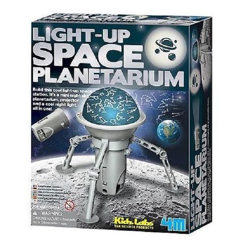 Kiddy Kiddo 【南紡購物中心】 【4M創意玩具】科學探索系列-創意太空塔 Light-Up Space Planetarium 03359