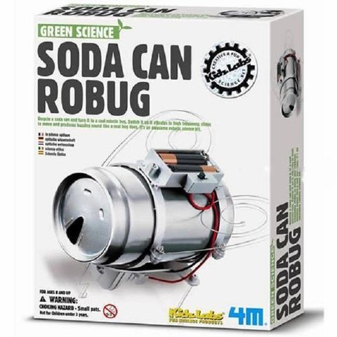 Kiddy Kiddo 【南紡購物中心】 【4M創意玩具】科學探索系列-環保機械蟲 Soda Can Robug 03266