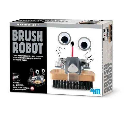 Kiddy Kiddo 【南紡購物中心】 【4M創意玩具】毛刷怪機器人 Brush Robot 科學探索系列 03282