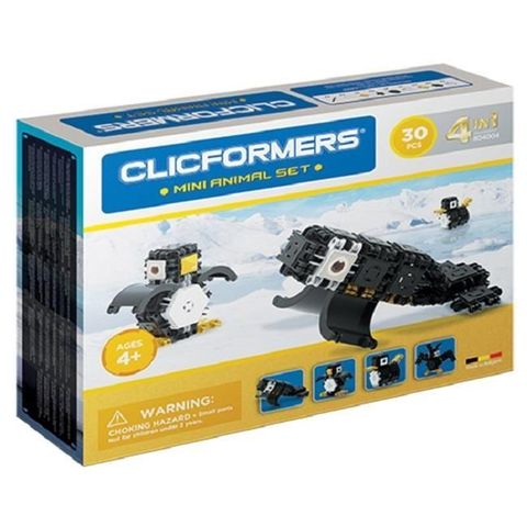 Magformers 【南紡購物中心】 【CLICFORMERS】可立扣益智建構片迷你組-動物 30片 ACT06372