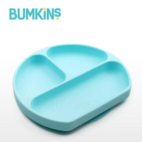 Bumkins 【南紡購物中心】 美國  矽膠餐盤(水藍)