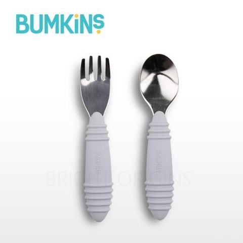 Bumkins 【南紡購物中心】 美國  不鏽鋼湯叉(灰色)