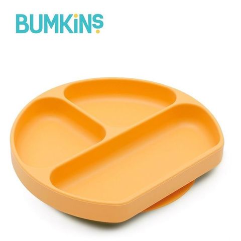 Bumkins 【南紡購物中心】 美國  白金矽膠餐盤(香橙黃)