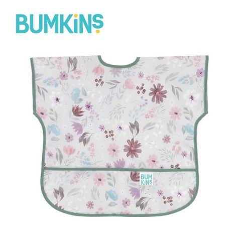 Bumkins 【南紡購物中心】 美國  防水短袖圍兜兜(1入) U-72 氣質紫花