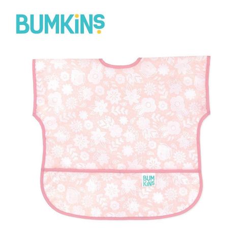 【南紡購物中心】 美國 Bumkins 防水短袖圍兜兜(1入) U-73 粉紅蕾絲