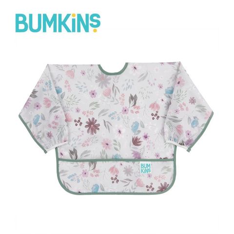 Bumkins 【南紡購物中心】 美國  防水長袖圍兜兜(1入) SU-72 氣質紫花