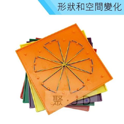 USL 遊思樂 【南紡購物中心】 台製教具-15CM雙面釘板(6色,6pcs) C7014A01