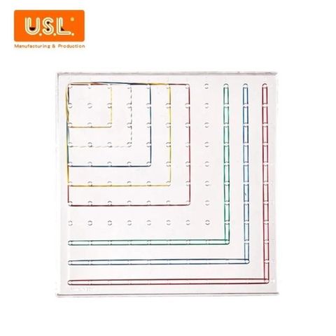 【南紡購物中心】 USL遊思樂台製教具-23CM透明方形釘板(單面) C7004A01