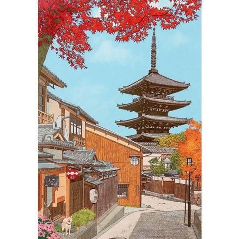 台製拼圖-林宗範系列-秋日舞楓 300片夜光拼圖 KS3-012