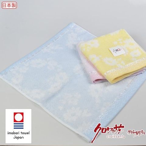 【Croissant 科羅沙】日本今治花蕾絲方巾 34*35公分