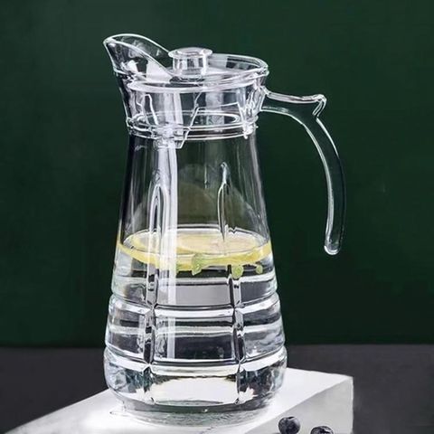 【南紡購物中心】 DELI德力歐式條紋造型玻璃1.7L冷水壺-YZH-36/冷水壺/果汁壺/啤酒壺/玻璃壺