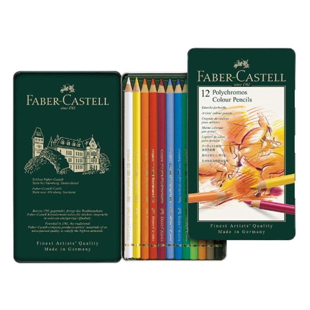 Faber-Castell 輝柏 【南紡購物中心】  藝術家級油性色鉛筆12色 / 盒 110012