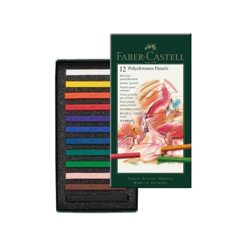 【南紡購物中心】 【Faber-Castell】輝柏 藝術家級粉彩條 12色 / 盒 128512