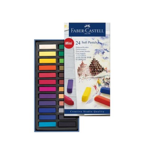 【南紡購物中心】 【Faber-Castell】輝柏 創意工坊軟性粉彩條 短型 24色 / 盒 128224