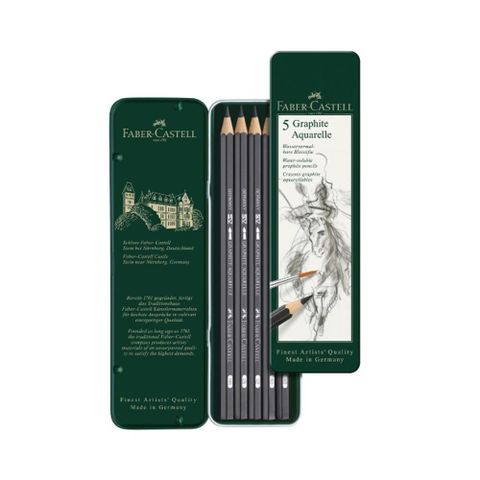 【南紡購物中心】 【Faber-Castell】輝柏 水墨素描鉛筆5支入/ 盒 117805