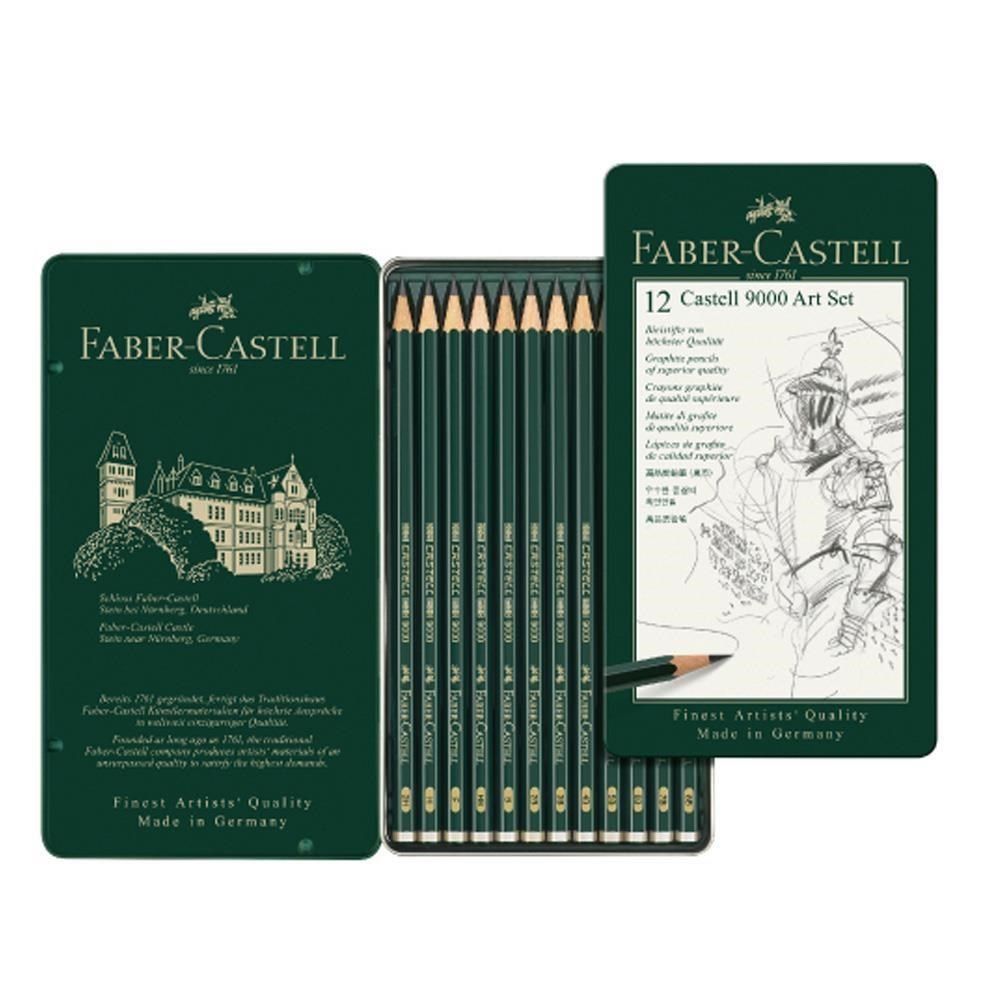 Faber-Castell 輝柏 【南紡購物中心】  9000高級素描鉛筆 2H~8B /盒 119065G