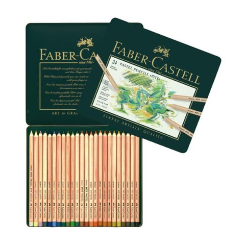 【南紡購物中心】 【Faber-Castell】輝柏 PITT藝術家級粉彩色鉛筆 24色 / 盒 112124