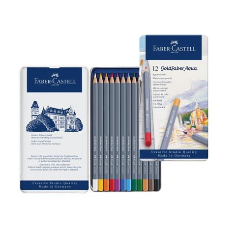 【南紡購物中心】 【Faber-Castell】輝柏 GOLDFABER水性色鉛筆 12色 / 盒 114612