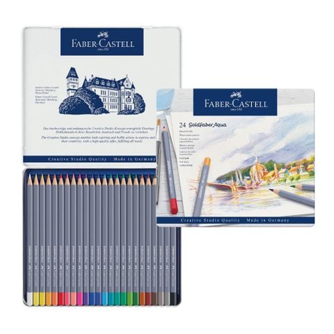 【南紡購物中心】 【Faber-Castell】輝柏 GOLDFABER水性色鉛筆 24色 / 盒 114624