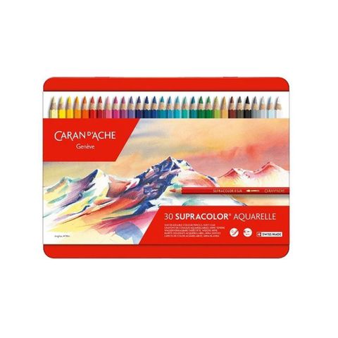 CARAN d'ACHE 瑞士卡達 【南紡購物中心】   SUPRACOLOR 專家級水溶性色鉛 30色 /盒 3888.330