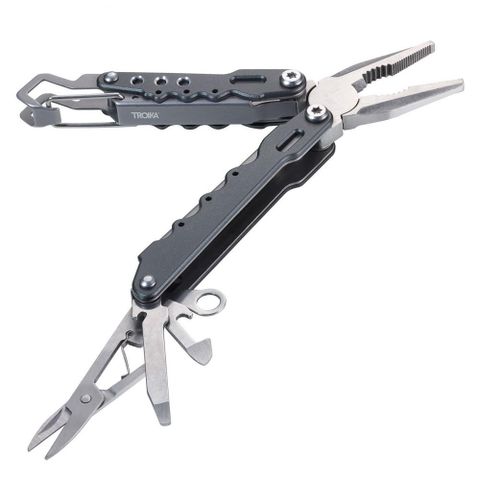 德國TROIKA 7合1旅行MULTI-TOOL迷你工具REISEGERAT KTL08/GY含鑰匙圈.鉗.起子.