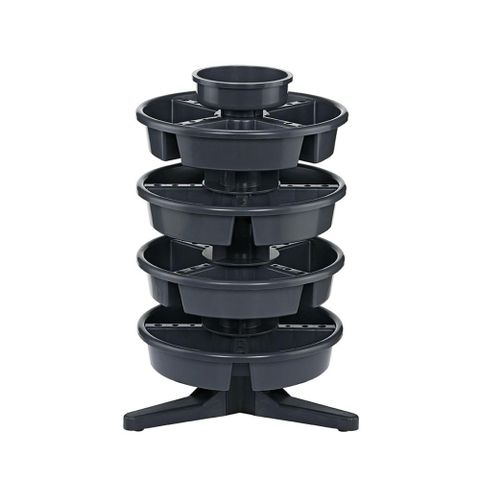 台灣製【輪轉式零件整理盒組-小 WH-408S】4中1小 螺絲收納