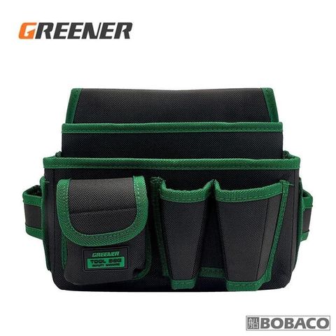 大船回港 【南紡購物中心】 GREENER【15合一加厚釘子工具包 BGR-G (送黑色腰帶)】電工 木工 工具袋 腰間收納袋 工作包 腰包工具包