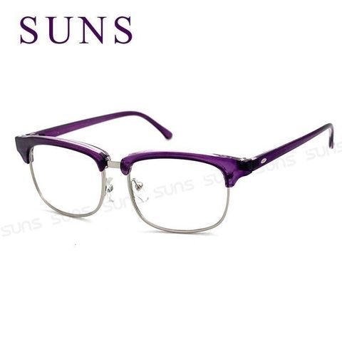 【SUNS】時尚潮流文青款紫框老花眼鏡 超輕盈 精品老花