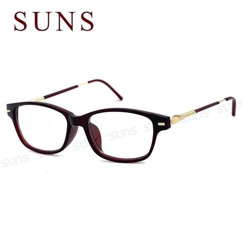 【SUNS】時尚新潮流老花眼鏡 細框簡約紅框 超輕彈性鏡腳