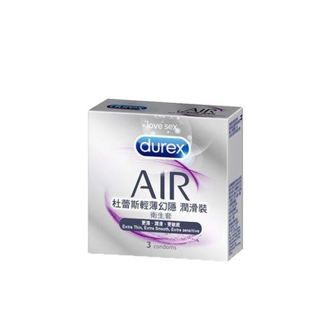 Durex杜蕾斯-Air輕薄幻隱潤滑裝保 險 套(3入)