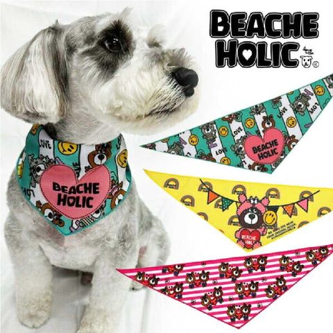 日本製【Beache】狗狗HOLIC心型頭巾