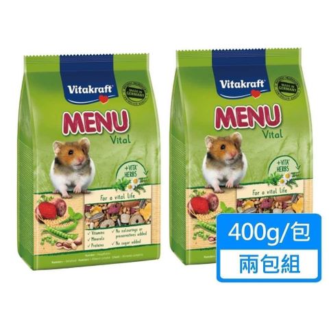 【Vitakraft】天然食譜倉鼠主食 400g/包；兩包組