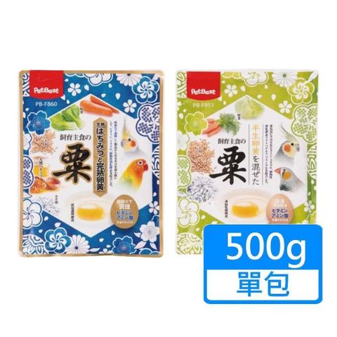 【南紡購物中心】 【PETBEST】井本+御之味 卵黃野菜栗米系列飼料 500g/包 兩種規格可挑選