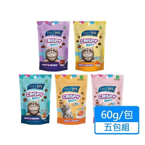 【南紡購物中心】 【CATNJOY喵響】貓咪脆餅 60g/包五包組