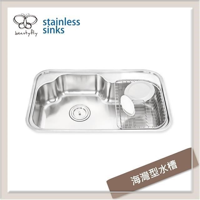  【南紡購物中心】 傑泰牌 不銹鋼廚房水槽 海灣槽壓花系列 JT-A860-2F