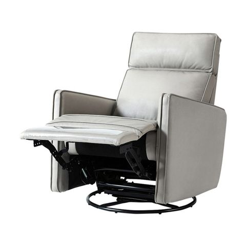 hoi! 林氏木業頭手動型科技布可旋轉單人躺椅沙發 LS170-迷霧灰