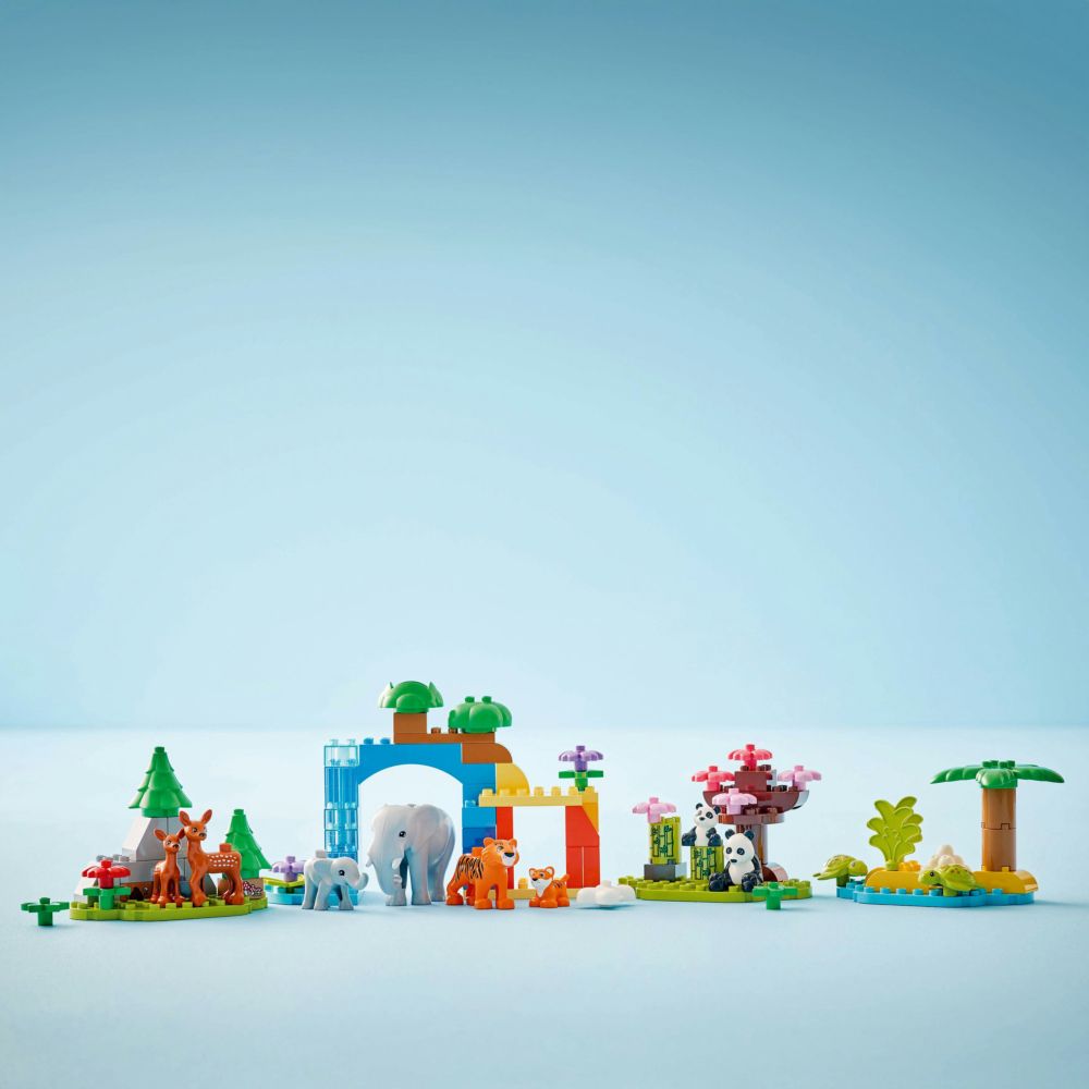 LEGO 樂高 得寶系列 10446 3 合 1 野生動物家庭(動物玩具 幼兒積木 兒童玩具 學習積木)