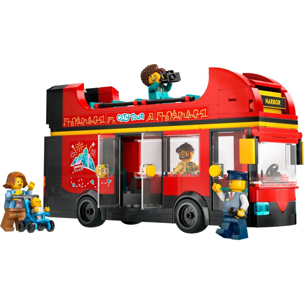 LEGO 樂高  城市系列 60407 紅色雙層觀光巴士(交通工具 DIY積木)