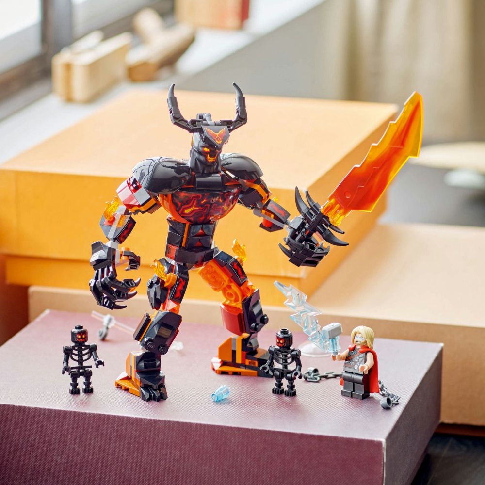 LEGO 樂高 Marvel超級英雄系列 76289 索爾大戰蘇爾特爾(Thor vs. Surtur Construction Figure 漫威影業)