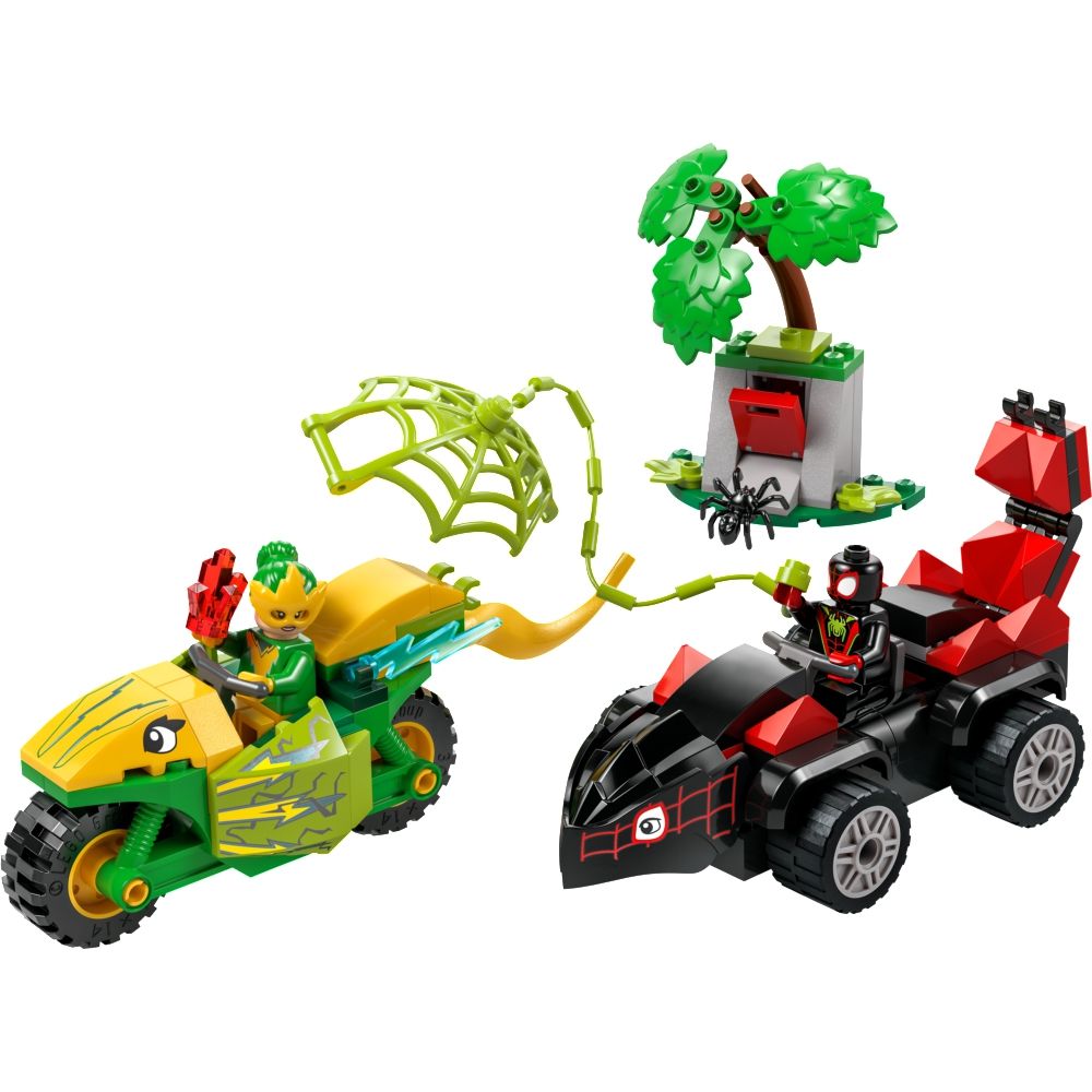 LEGO 樂高 Spidey 11198 隱蜘蛛和電光女恐龍車追逐戰(玩具車 漫威超級英雄 幼兒積木 兒童玩具)