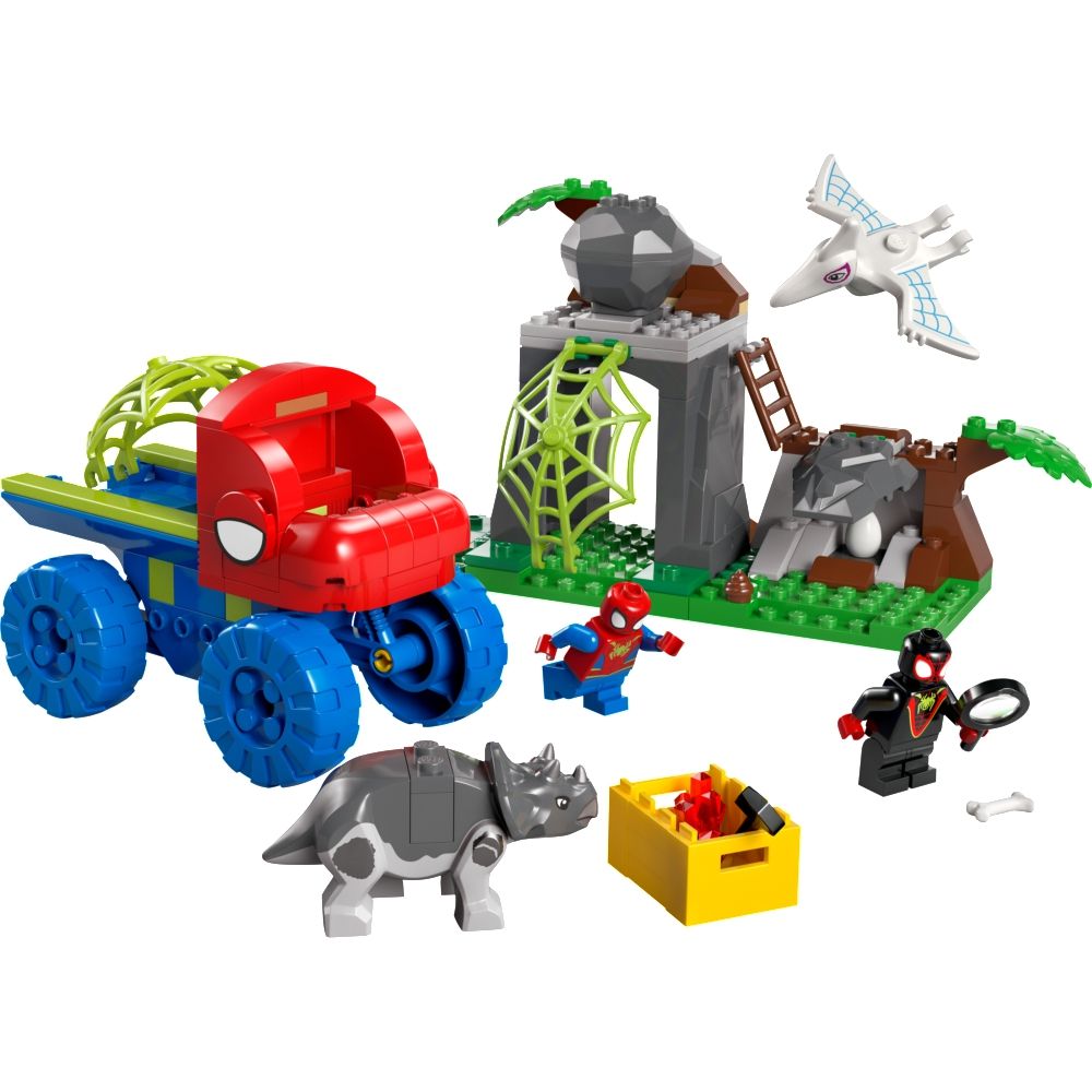LEGO 樂高 Spidey 11199 蜘蛛隊恐龍救援車(玩具車 漫威超級英雄 幼兒積木 兒童玩具)
