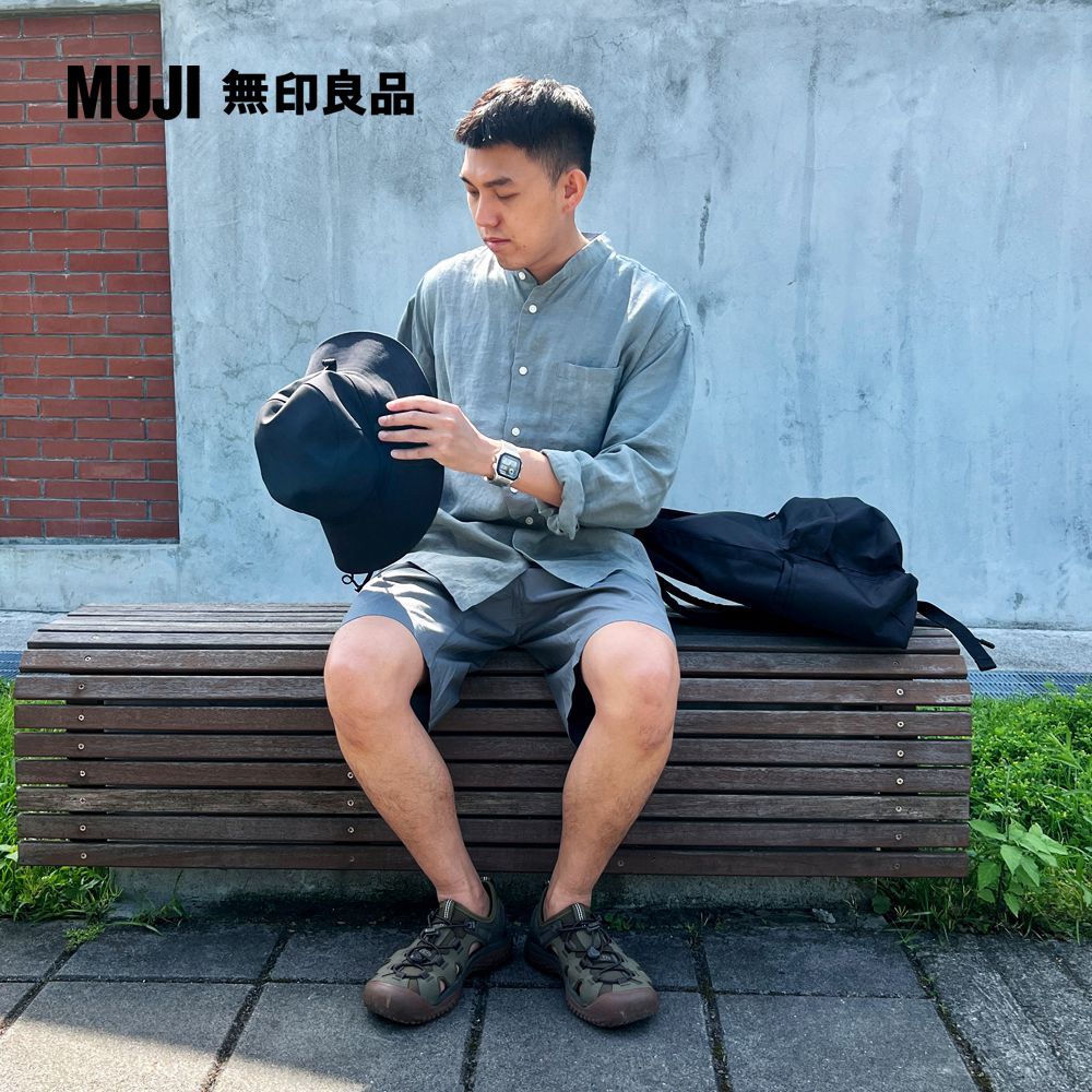 MUJI 無印良品 男有機棉水洗平織布舒適短褲(多色可選)