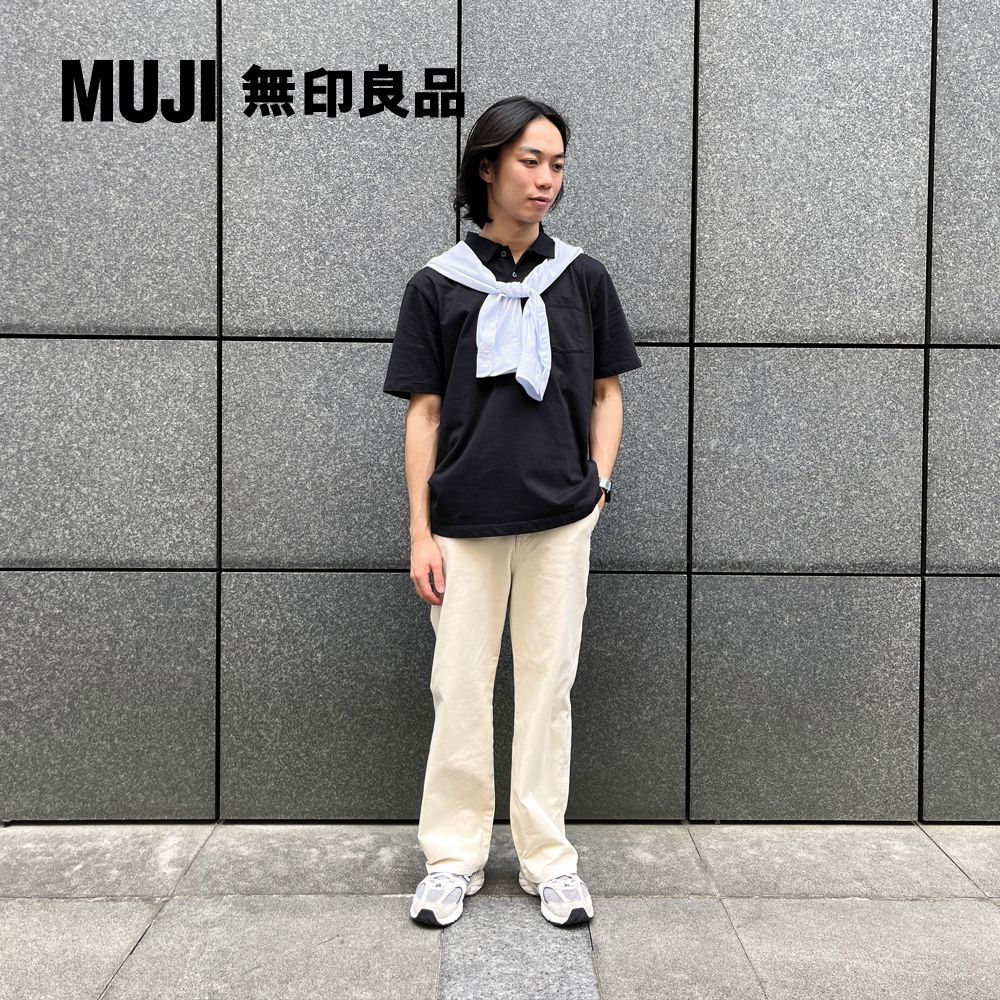 MUJI 無印良品 男有機棉水洗天竺短袖POLO衫(4色可選)